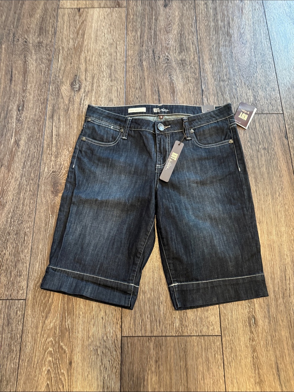 Kut from the Kloth Dark Blue Denim Bermuda Shorts